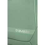 Lieblingstasche Kick Off trolley suitcase in sage green with a textured honeycomb pattern and travelite logo detail
