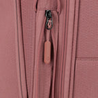 Lieblingstasche KICK OFF medium expandable trolley suitcase in dusty rose with textured fabric and zipper detail