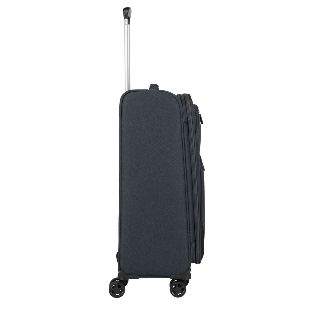 Lieblingstasche KICK OFF medium expandable 4-wheel trolley suitcase in dark grey side view