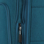 Lieblingstasche KICK OFF trolley suitcase in teal blue featuring a durable fabric texture and secure zipper detail.