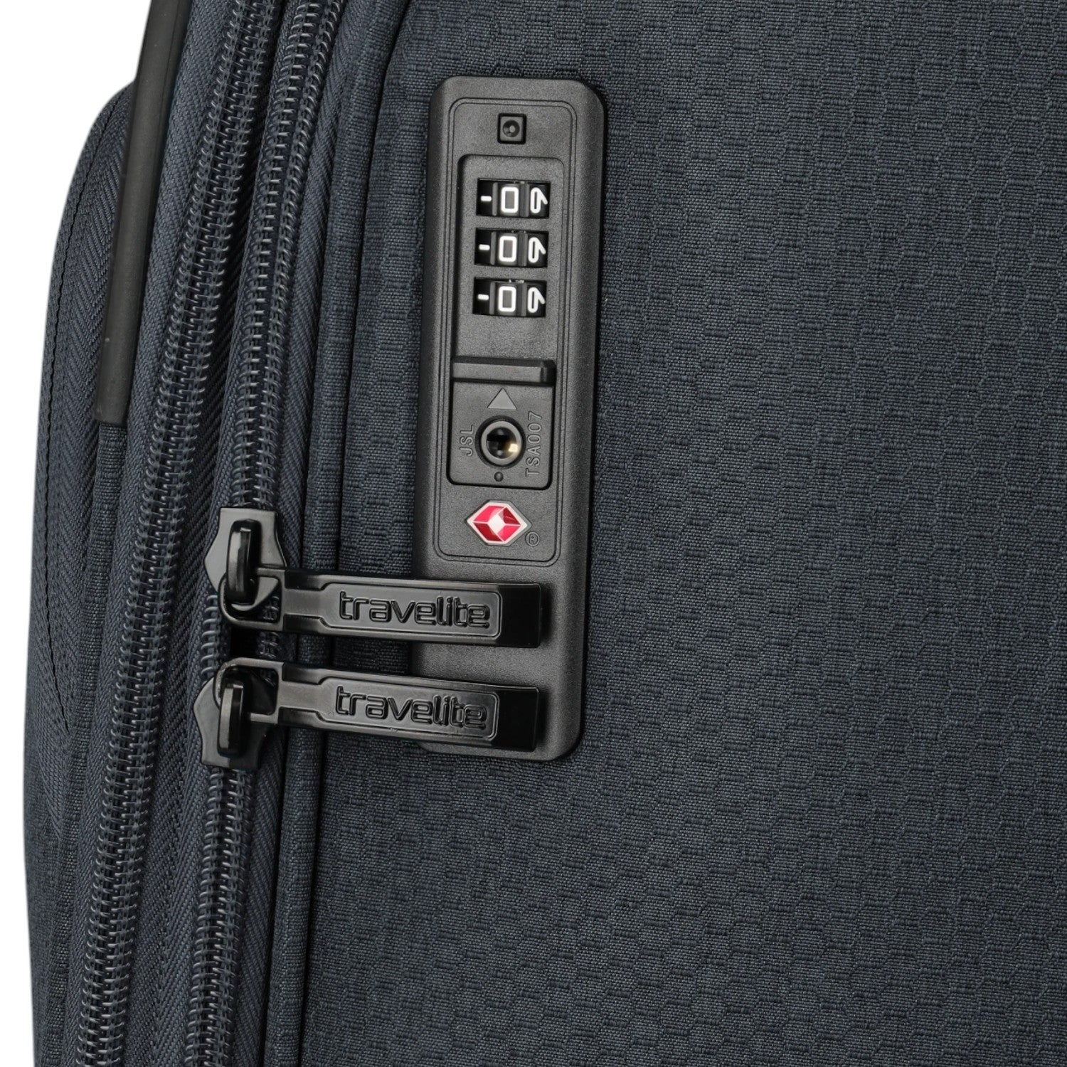 Lieblingstasche KICK OFF trolley suitcase featuring a black TSA combination lock and durable fabric texture
