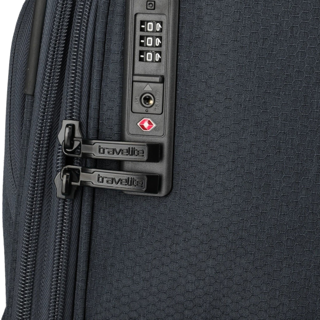 Lieblingstasche KICK OFF trolley suitcase featuring a black TSA combination lock and durable fabric exterior.