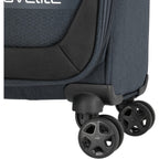 Lieblingstasche KICK OFF trolley suitcase featuring durable dark blue fabric and smooth-rolling 360-degree wheels.