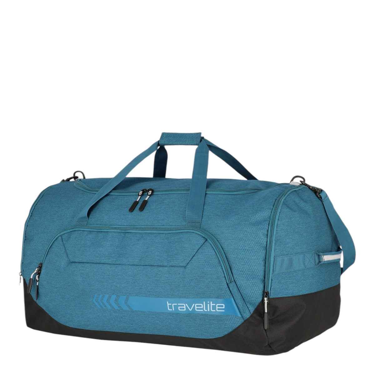Lieblingstasche Kick Off XL travel bag in blue and black with durable fabric, multiple zippers, and carry handles.