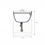 Lieblingstasche Landgang Mini backpack technical drawing showing dimensions of 38cm height and 27cm width