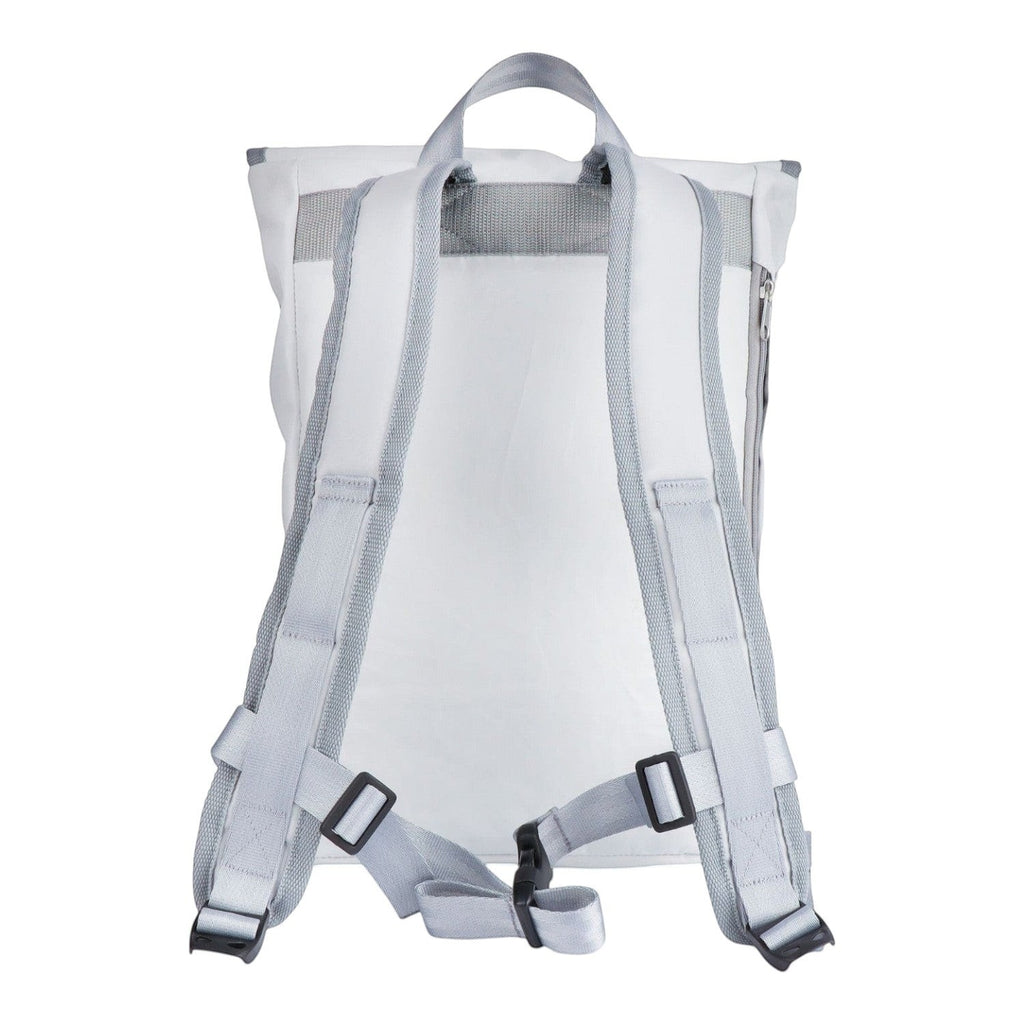 Lieblingstasche Landgang Mini backpack in light grey with adjustable shoulder straps and top carry handle
