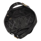 Lieblingstasche Le Foulonné XL shoulder bag interior view featuring black grained leather and branded lining