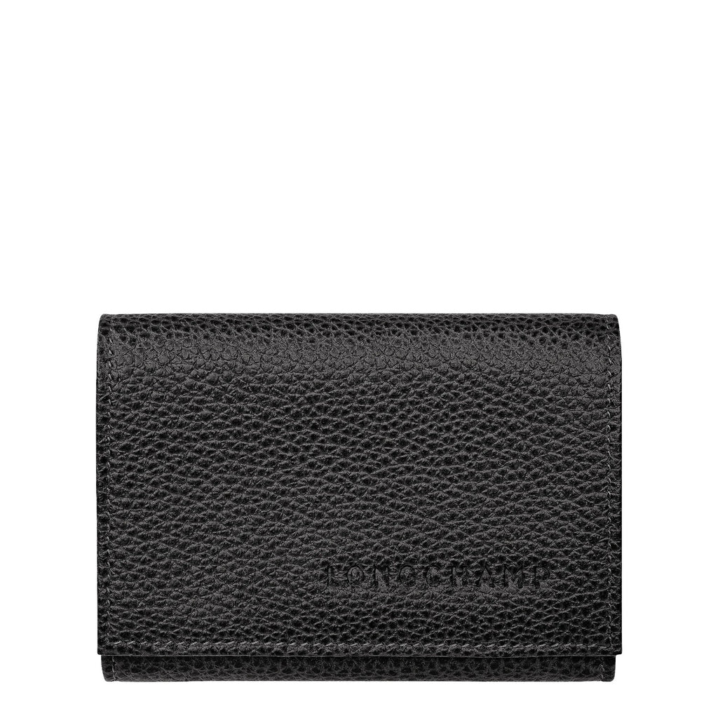 Lieblingstasche Le Foulonné black leather card holder with embossed logo