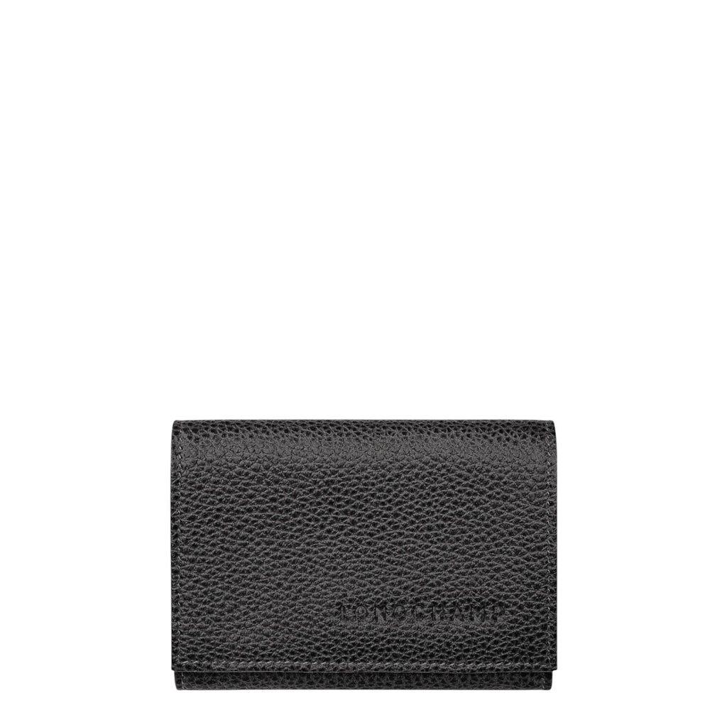 Lieblingstasche Le Foulonné black leather card holder with embossed logo