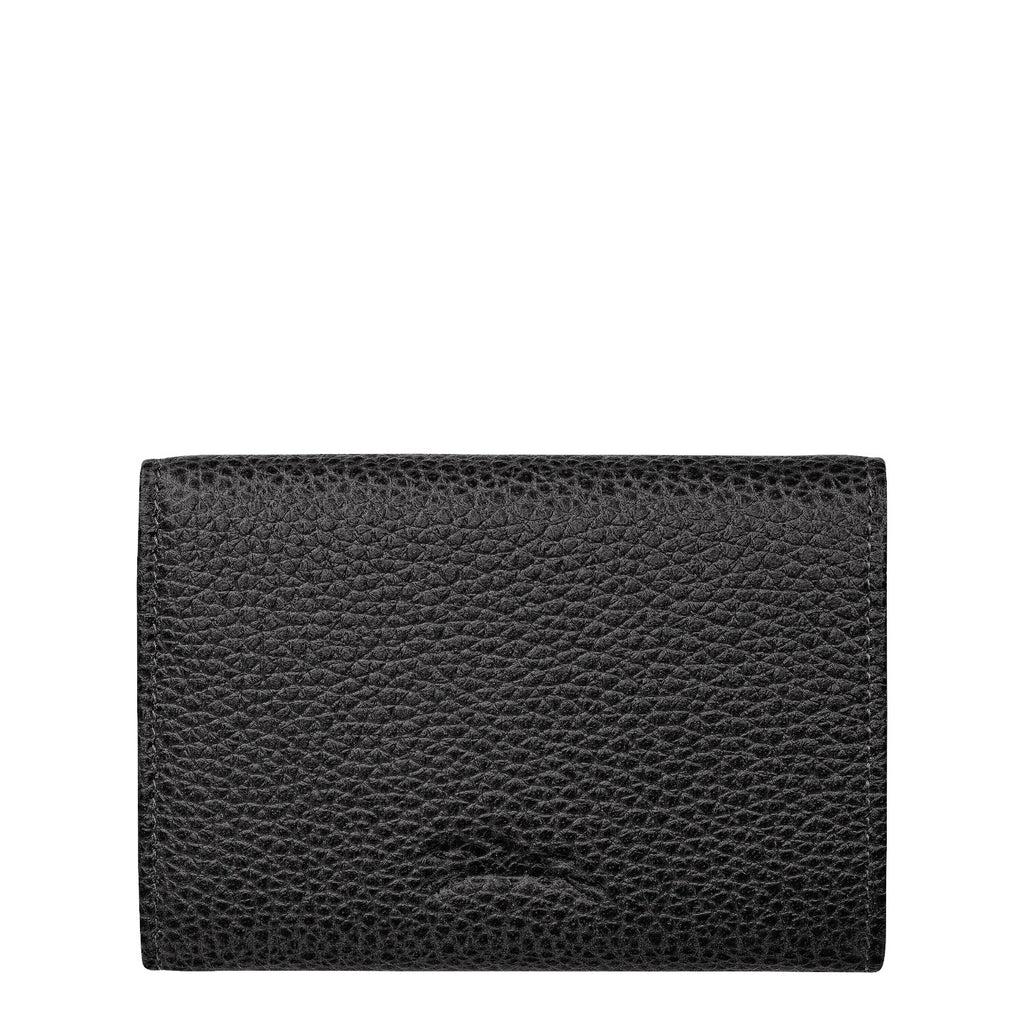 Lieblingstasche Le Foulonné black pebbled leather card holder with a subtle embossed logo.