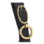 Lieblingstasche Le Foulonné handbag featuring black grained leather strap and polished gold-tone metal hardware