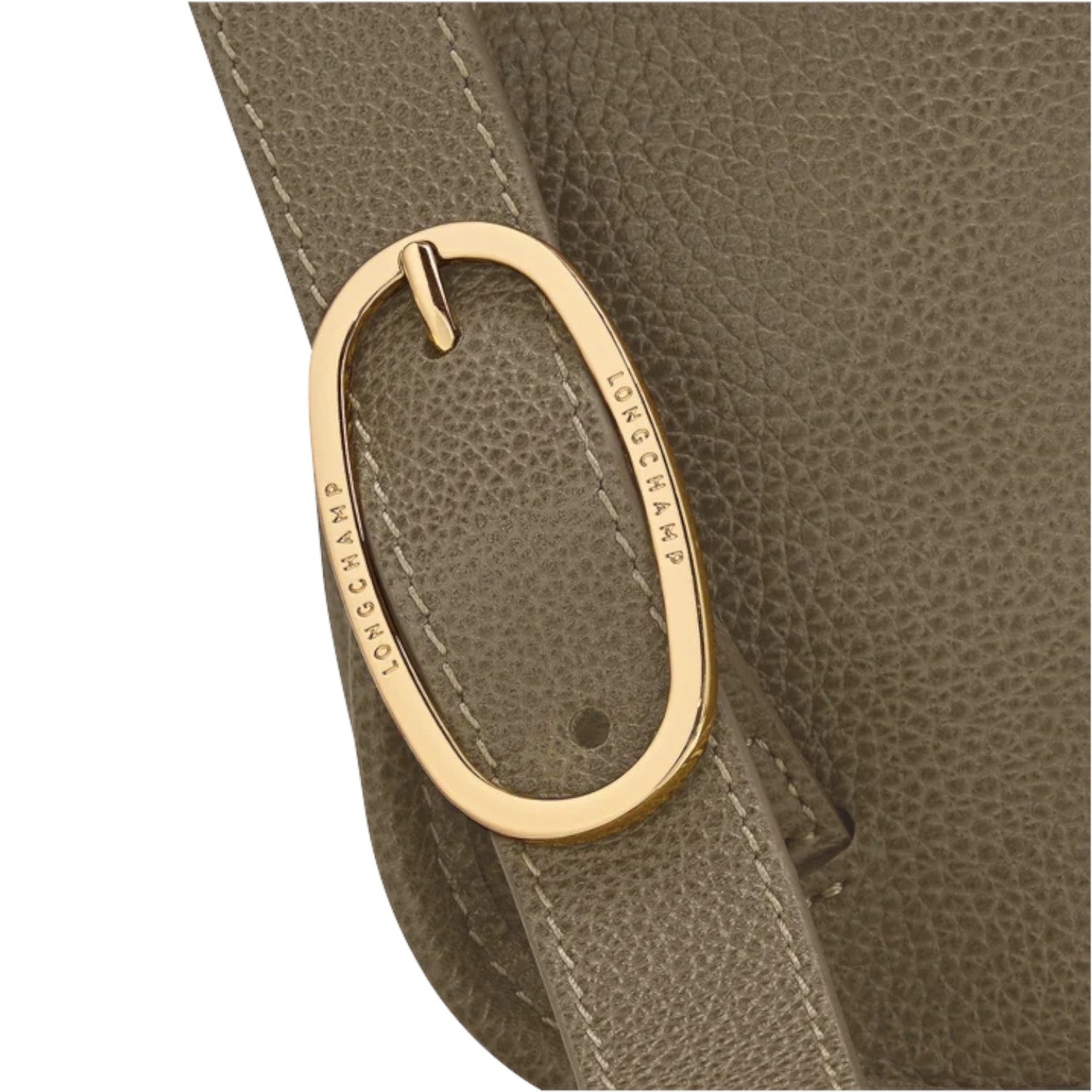 Lieblingstasche Le Foulonné Rucksack in taupe leather with gold hardware and adjustable strap.
