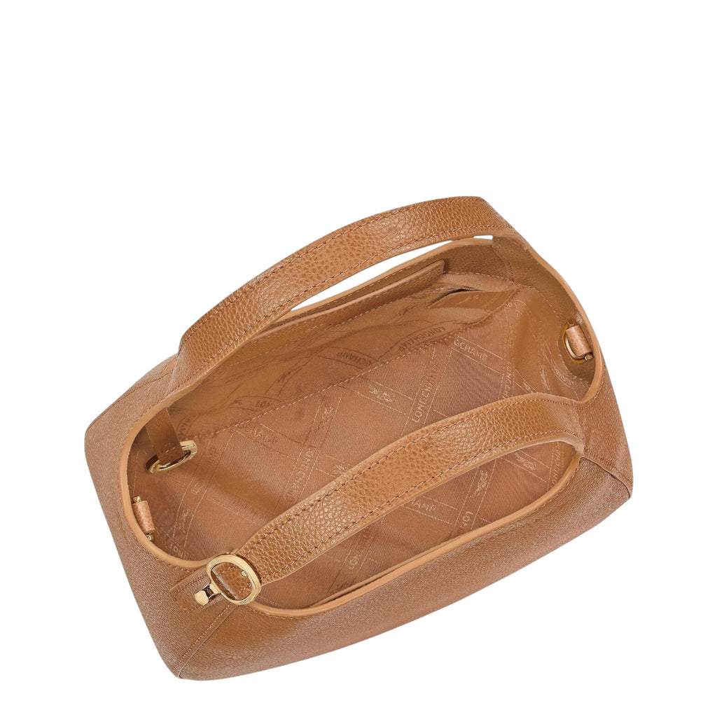 Lieblingstasche Le Foulonné S handbag in tan pebbled leather with gold hardware and branded lining.
