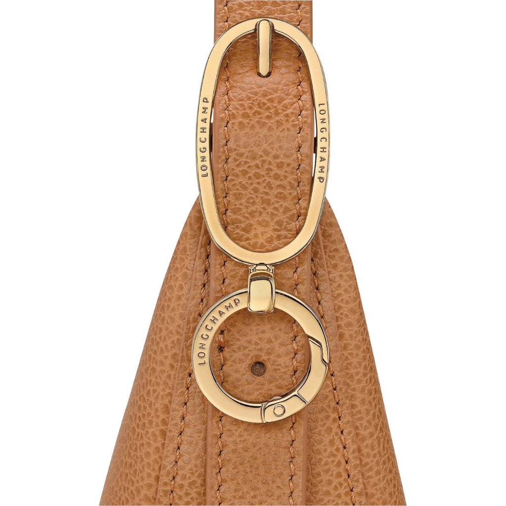 Lieblingstasche Le Foulonné S crossbody bag in tan pebbled leather with gold hardware and logo detail.