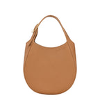 Lieblingstasche Le Foulonné S tan pebbled leather hobo handbag with gold hardware and adjustable strap.