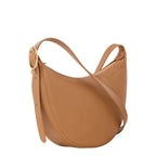 Lieblingstasche Le Foulonné S tan pebbled leather shoulder bag with gold hardware and adjustable strap.