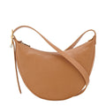 Lieblingstasche Le Foulonné small crescent-shaped tan leather shoulder bag with gold-tone hardware