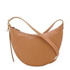 Lieblingstasche Le Foulonné small crescent-shaped tan leather shoulder bag with gold-tone hardware