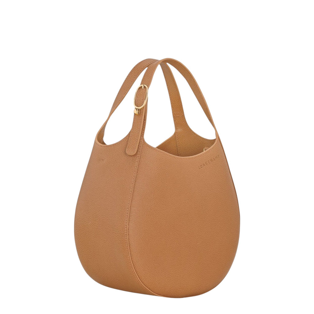 Lieblingstasche Le Foulonné small tan leather handbag with gold buckle detail