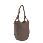 Lieblingstasche Le Foulonné taupe leather hobo shoulder bag with adjustable gold-tone buckle strap