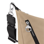 Lieblingstasche Le Pliage Energy beige crossbody bag with black strap and silver zipper detail