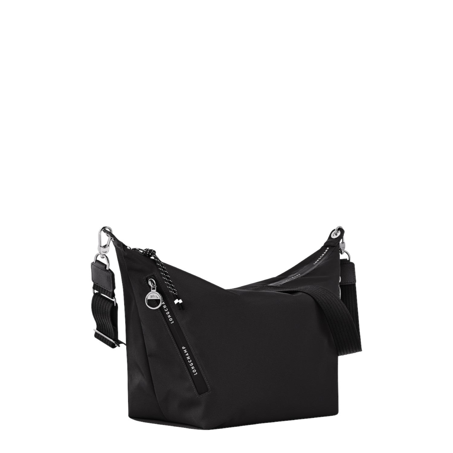 Lieblingstasche Le Pliage Energy black nylon crossbody bag with branded zipper details and adjustable shoulder strap