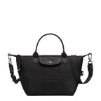 Lieblingstasche Le Pliage Energy black recycled nylon handbag with sporty rope details and adjustable shoulder strap