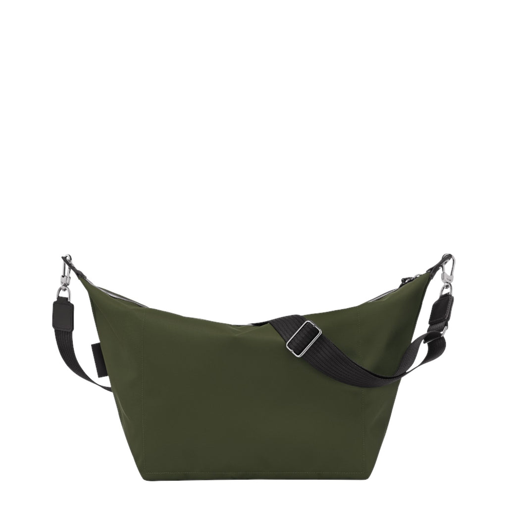 Lieblingstasche Le Pliage Energy olive green crossbody bag with adjustable black strap and silver hardware