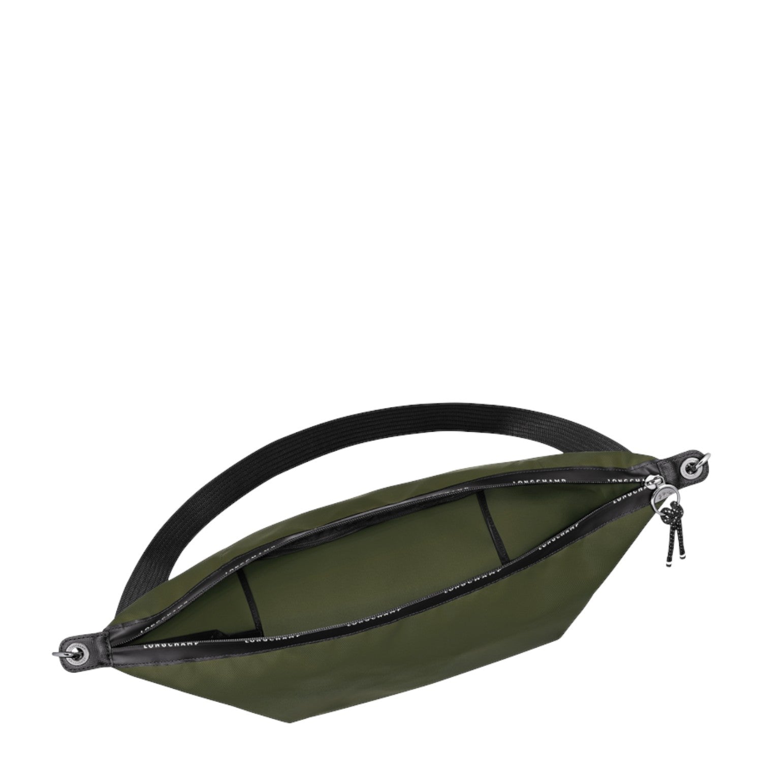 Lieblingstasche Le Pliage Energy olive green crossbody bag with black zipper and adjustable strap