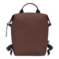 Lieblingstasche Le Pliage Energy Rucksack in brown nylon with black leather handles and straps.