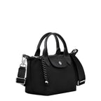 Lieblingstasche Le Pliage Energy XS black recycled nylon handbag with rope detail and adjustable strap.