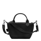 Lieblingstasche Le Pliage Energy XS black recycled nylon handbag with rope detail and adjustable strap.