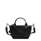 Lieblingstasche Le Pliage Energy XS black recycled nylon handbag with rope detail and adjustable strap.