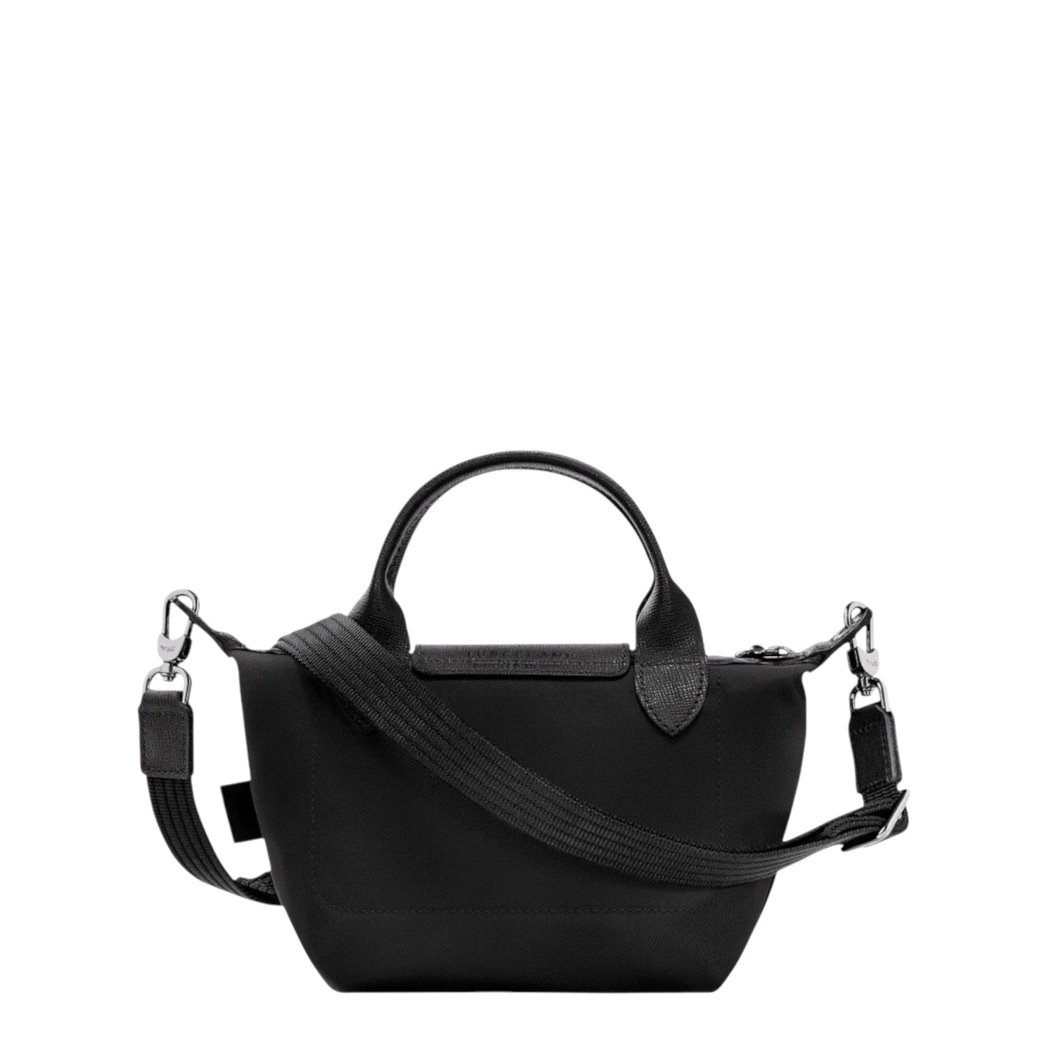 Lieblingstasche Le Pliage Energy XS black recycled nylon handbag with rope detail and adjustable strap.