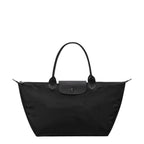 Lieblingstasche Le Pliage One black nylon tote bag with leather trim and handles.