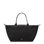 Lieblingstasche Le Pliage One black nylon tote bag with leather handles and trim.