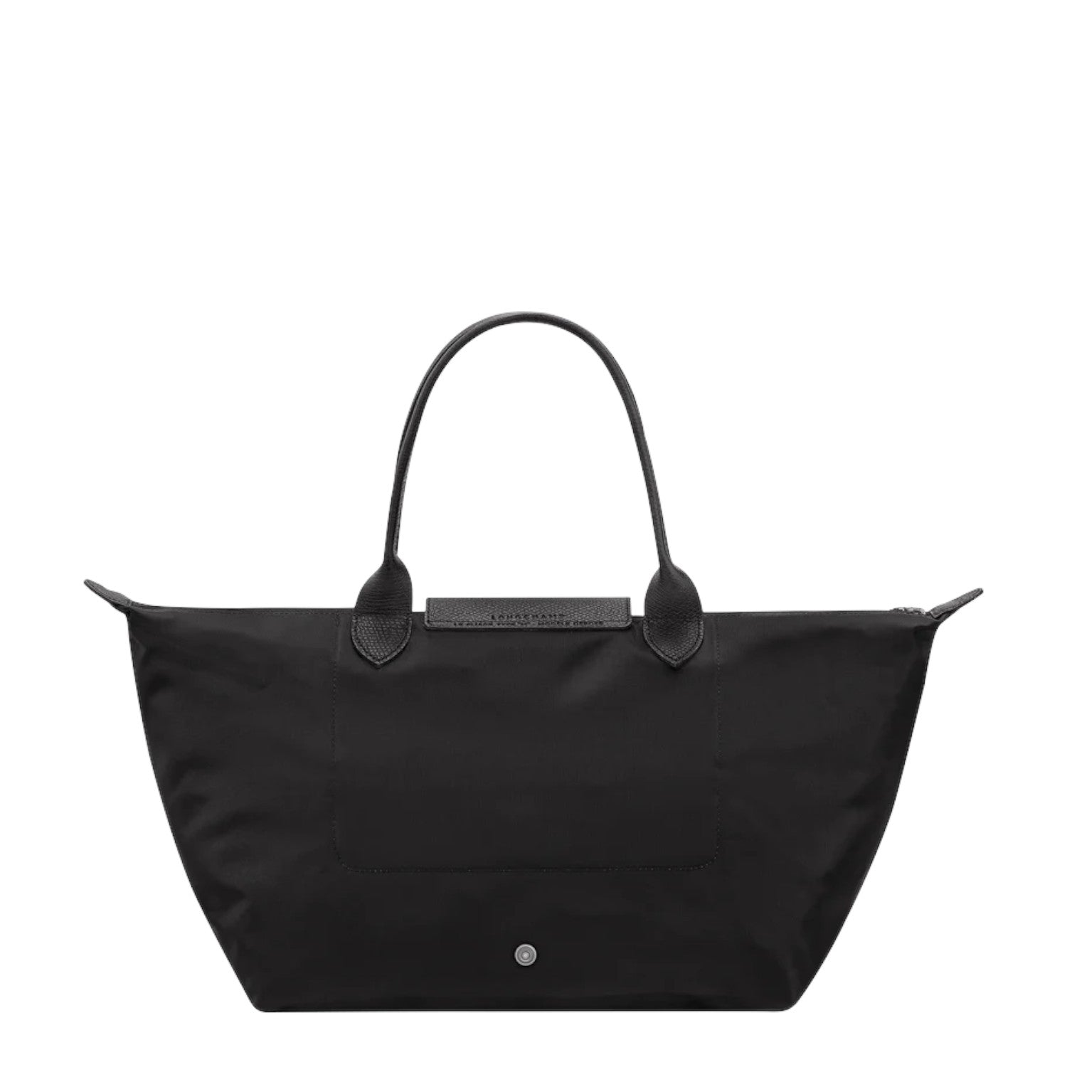 Lieblingstasche Le Pliage One black nylon tote bag with leather handles and trim.