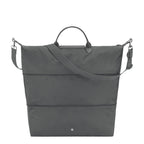 Lieblingstasche Le Pliage One grey nylon travel bag with leather trim and adjustable strap