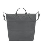 Lieblingstasche Le Pliage One grey nylon travel bag with leather trim and adjustable strap