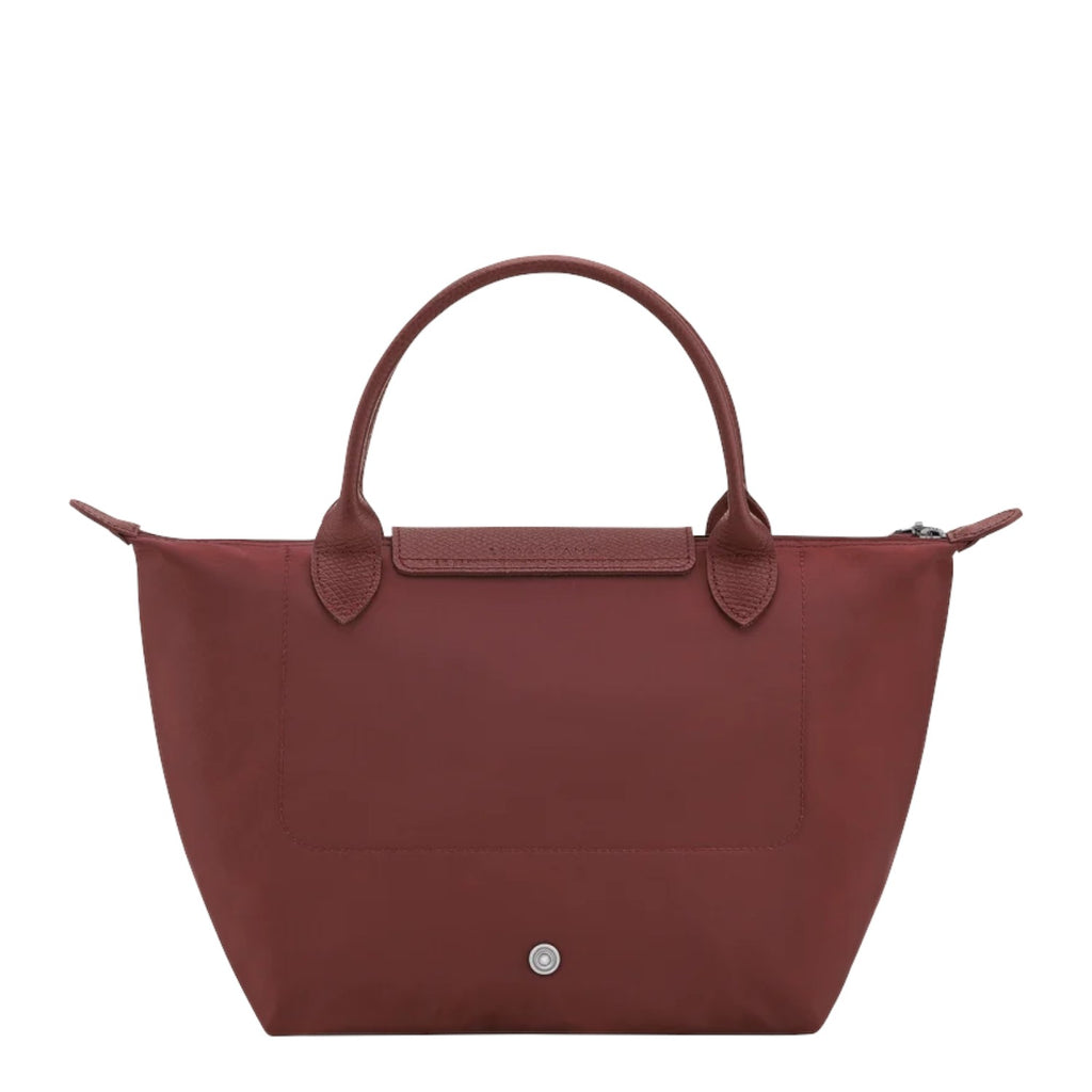 Lieblingstasche Le Pliage One handbag in burgundy nylon with leather trim and handles.