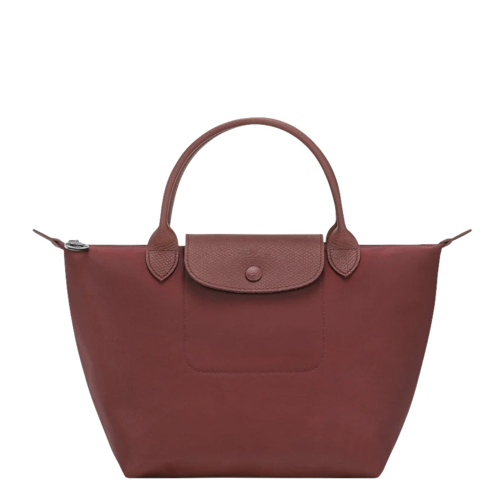 Lieblingstasche Le Pliage One Handtasche S, a small, reddish-brown leather handbag with a textured flap and button closure.