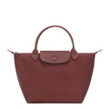 Lieblingstasche Le Pliage One Handtasche S, a small, reddish-brown leather handbag with a textured flap and button closure.