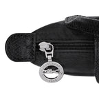 Lieblingstasche Le Pliage One Pochette black nylon and leather trim with signature horse logo zipper pull.
