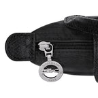 Lieblingstasche Le Pliage One Pochette black nylon and leather trim with signature horse logo zipper pull.