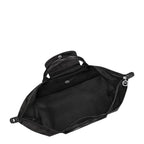 Lieblingstasche Le Pliage One Reisetasche L black nylon travel bag with leather trim and silver hardware
