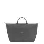 Lieblingstasche Le Pliage One Reisetasche L large grey nylon travel bag with leather handles