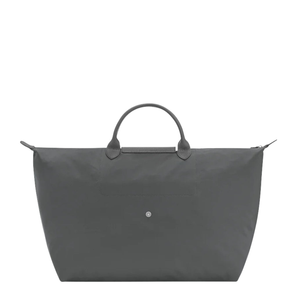 Lieblingstasche Le Pliage One Reisetasche L large grey nylon travel bag with leather handles