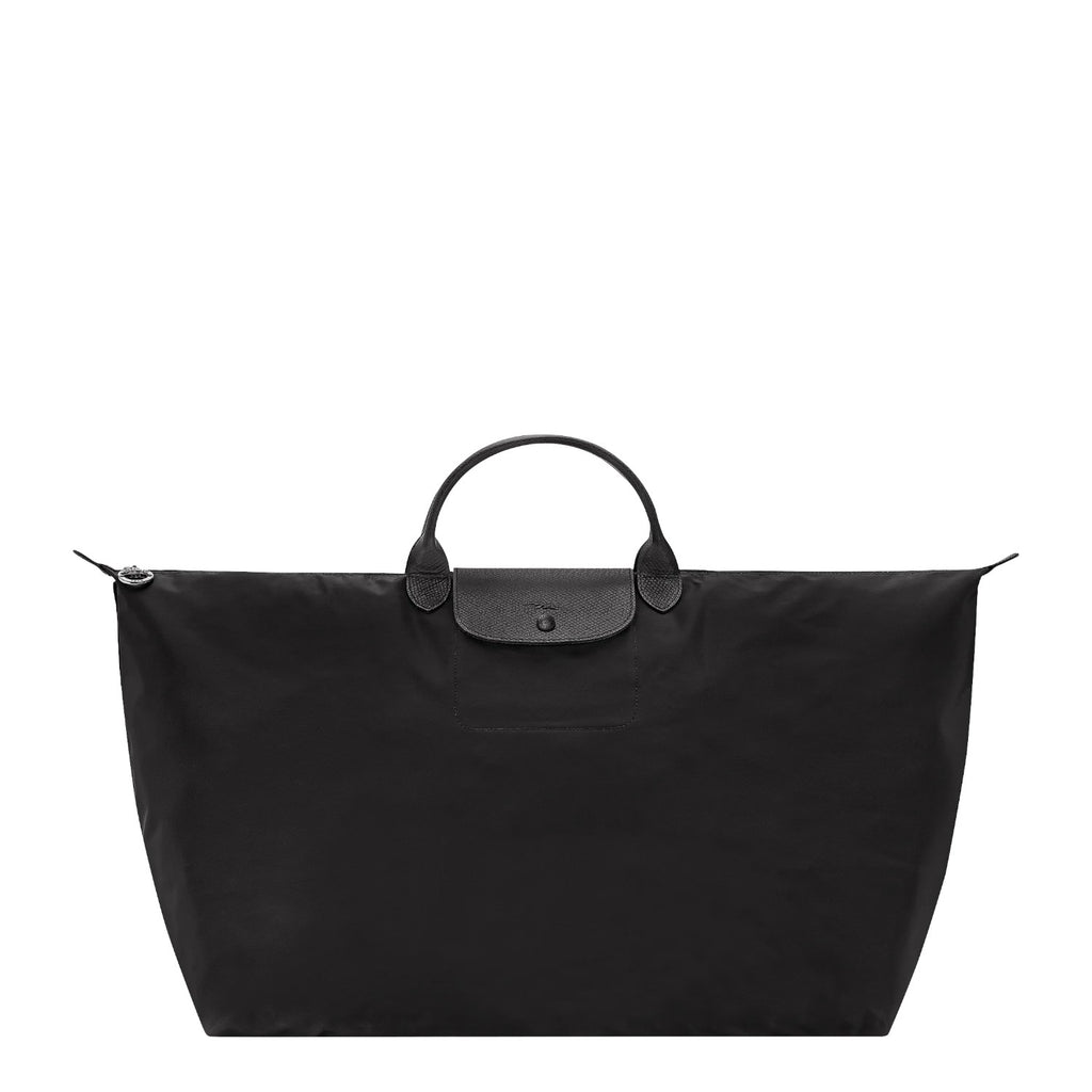 Lieblingstasche Le Pliage One Reisetasche XL black nylon travel bag with leather trim and handles