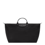 Lieblingstasche Le Pliage One Reisetasche XL black nylon travel bag with leather trim and handles