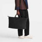 Lieblingstasche Le Pliage One Reisetasche XL black nylon travel bag with leather handles and shoulder strap